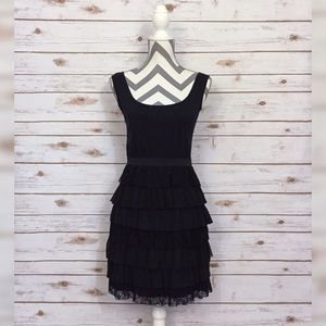Merona-Black party dress-layered ruffles-Sz M/L-EUC